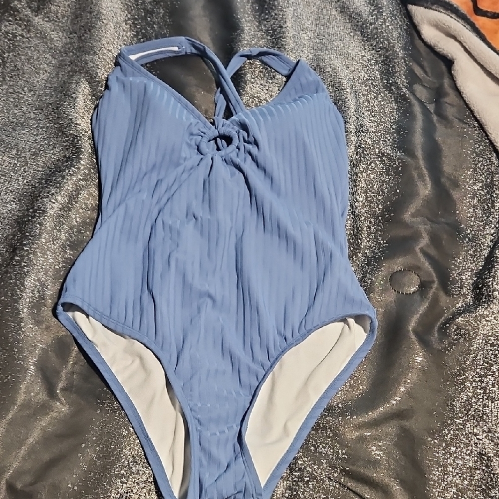 Blue One-Piece Swimsuit